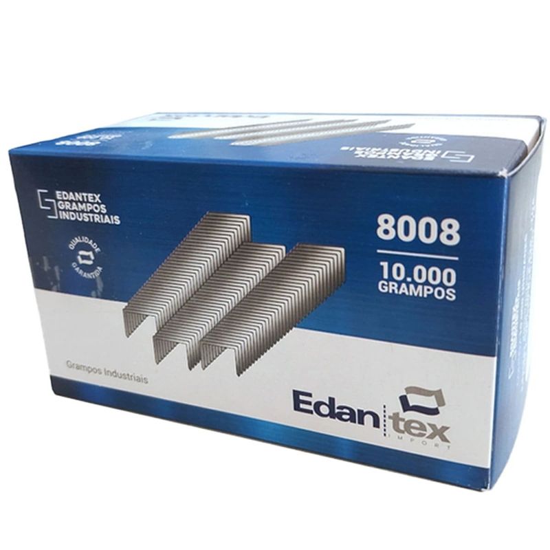 grampos para grampeador 80/08 pneumáticos edantex 10.000 unidades (mp)
