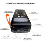 carregador portátil pening 30000mah wup preto (mp)