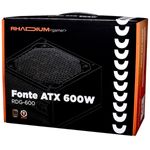 fonte atx rhadium 600w 80 plus bronze rdg-600 (mp)