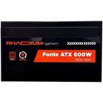 fonte atx rhadium 600w 80 plus bronze rdg-600 (mp)