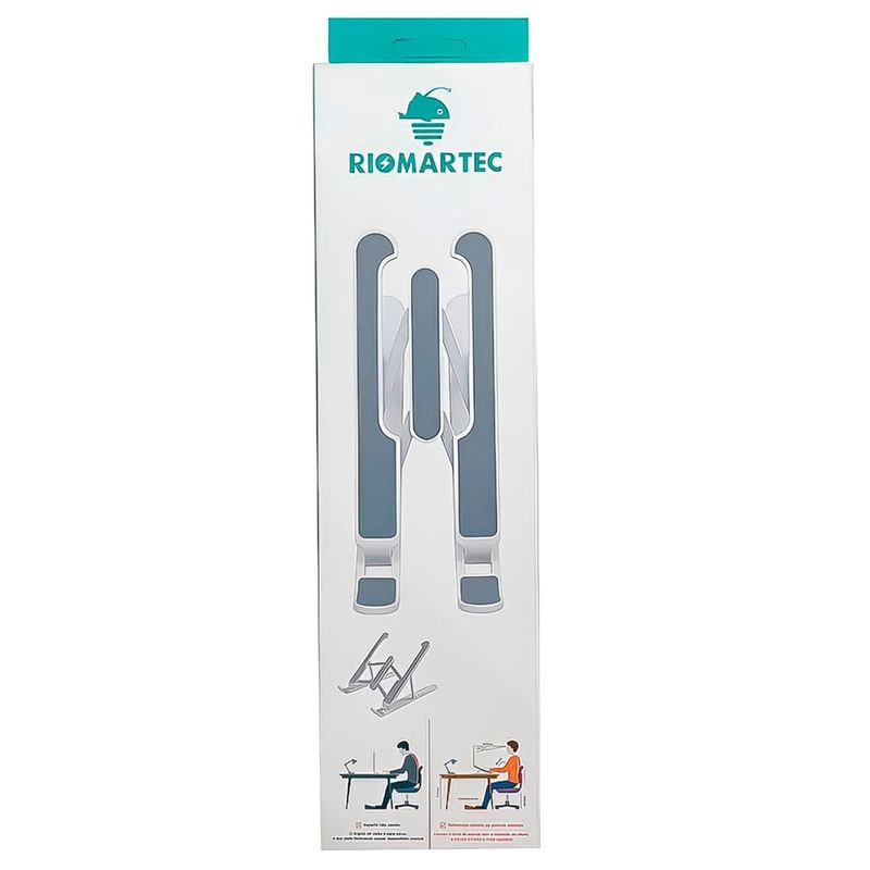suporte para notebook riomartec cd-3211 branco (mp)