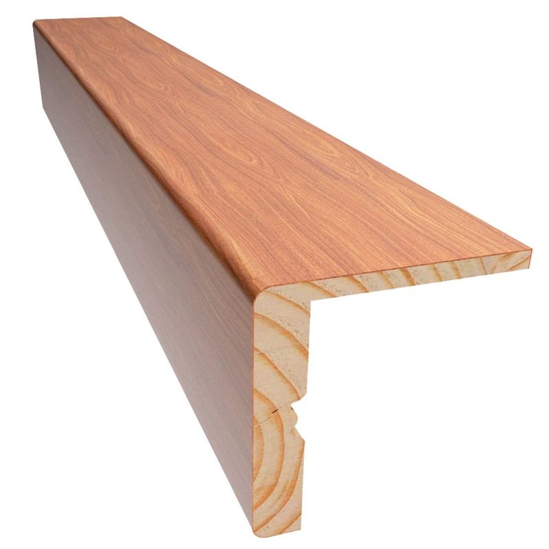 alizar porta porta beatriz madeiras com canto redondo 220x7x7cm nogal mel (mp)