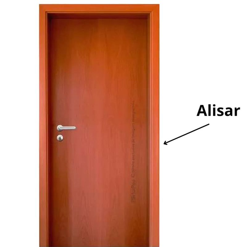 alizar porta porta beatriz madeiras com canto redondo 220x7x7cm nogal mel (mp)