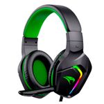 headset gamer viper pro rgb naja usb preto e verde (mp)