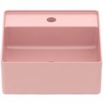 cuba de apoio incepa platium p4 com mesa quadrada 35x35cm rosê (mp)