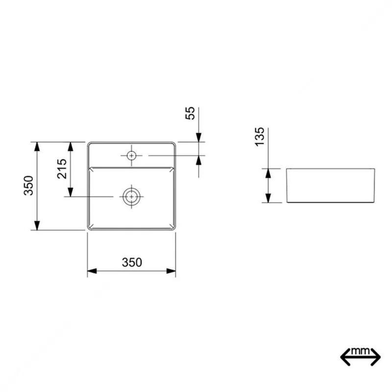 cuba de apoio incepa platium p4 com mesa quadrada 35x35cm rosê (mp)