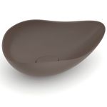 cuba de apoio roca ruy ohtake oval sem mesa 55x38,5cm - café (mp)