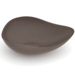 cuba de apoio roca ruy ohtake oval sem mesa 55x38,5cm - café (mp)
