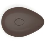 cuba de apoio roca ruy ohtake oval sem mesa 55x38,5cm - café (mp)