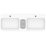 cuba de apoio roca infinity quadrada com mesa 110x42cm - branca (mp)
