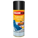 tinta spray colorgin para plástico 350ml preto fosco - 1511 (mp)