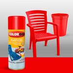 tinta spray colorgin para plástico 350ml vermelho malagueta - 1504 (mp)