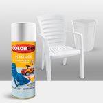 tinta spray colorgin para plástico 350ml branco brilhante - 1501 (mp)