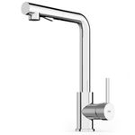 torneira para cozinha de mesa celite prática monocomando bica em l cromado (mp)