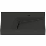 cuba de sobrepor roca geometric horizon quadrada com mesa 60x48cm - onix (mp)