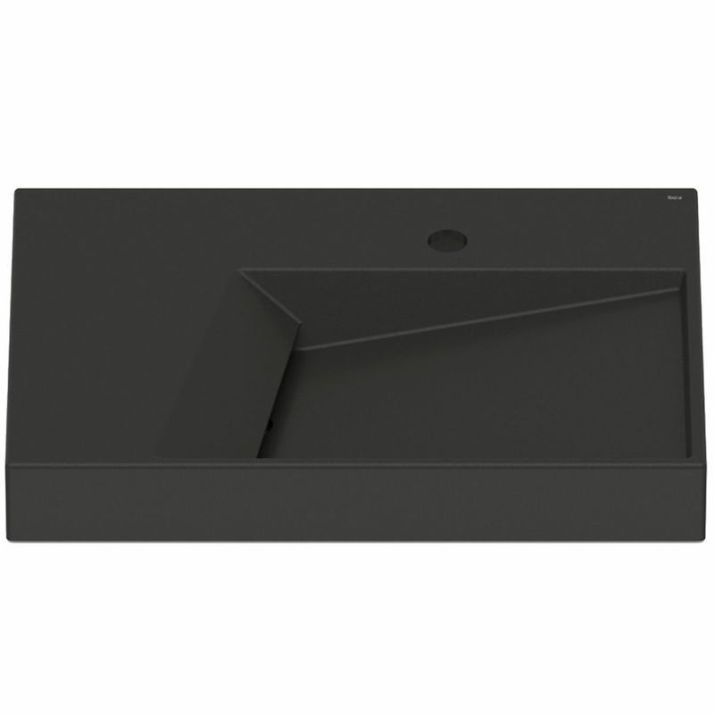 cuba de sobrepor roca geometric horizon quadrada com mesa 60x48cm - onix (mp)
