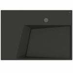 cuba de sobrepor roca geometric horizon quadrada com mesa 60x48cm - onix (mp)
