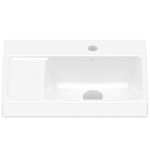 cuba de sobrepor roca optica quadrada com mesa 38x13cm - branca (mp)
