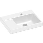 cuba de sobrepor roca optica quadrada com mesa 38x13cm - branca (mp)