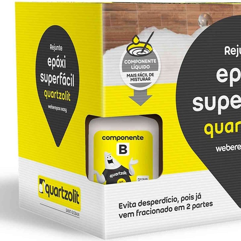 rejunte epóxi quartzolit superfácil 1kg branco (mp)