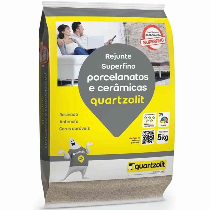 rejunte quartzolit porcelanatos e cerâmicas 5kg branco (mp)