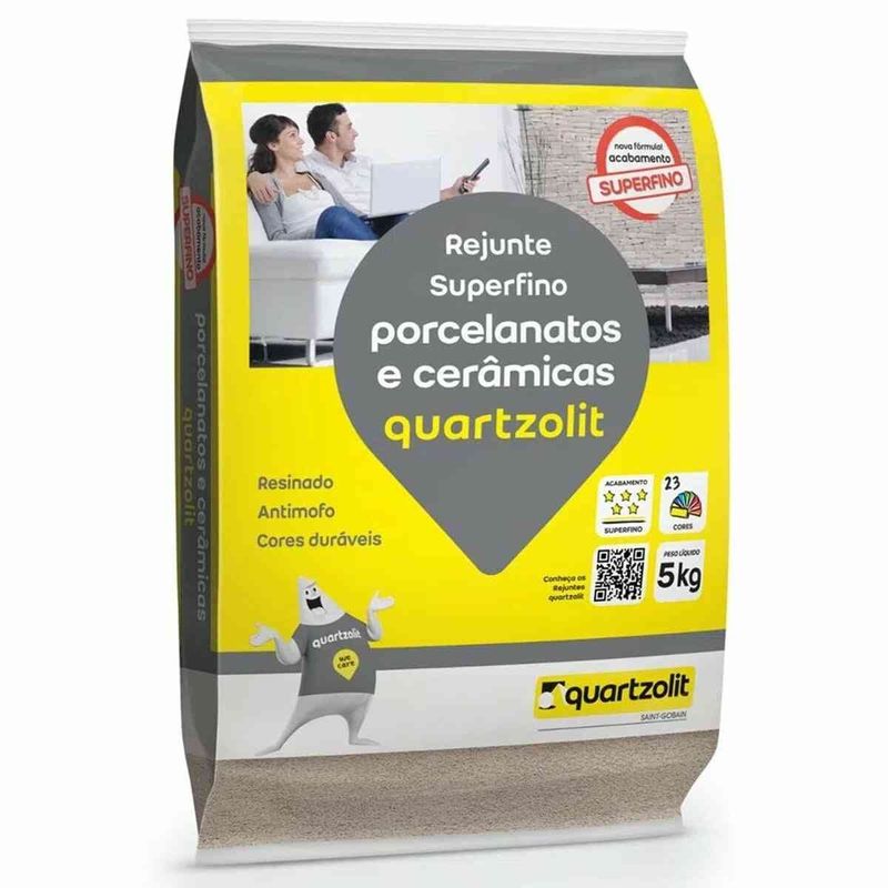 rejunte quartzolit porcelanatos e cerâmicas 5kg cinza platina (mp)