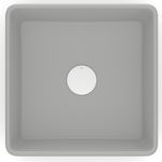 cuba roca de apoio quadrada sem mesa 35x35cm óptica cq35 stone (mp)