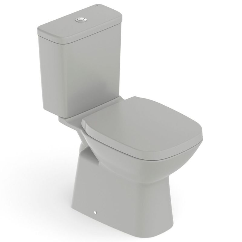 kit vaso sanitário roca debba classic stone com caixa acoplada 3,6l (mp)