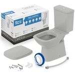kit vaso sanitário roca debba classic stone com caixa acoplada 3,6l (mp)