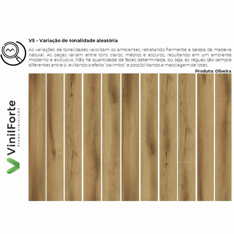 piso vinà­lico vinilforte oliveira 2mmx19cmx123cm caixa 4,72mâ² (mp)