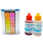estojo teste ph e cloro netuno para piscina (mp)