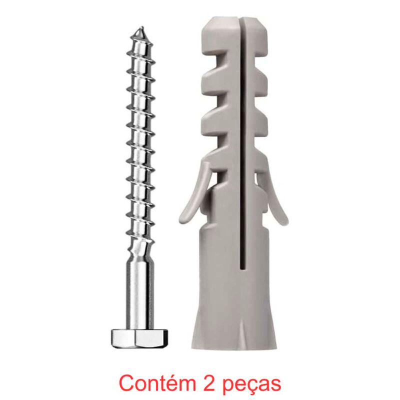 parafuso sextavado sforplast rosca soberba 5/16x65" + bucha nylon 12mm 2 peças (mp)