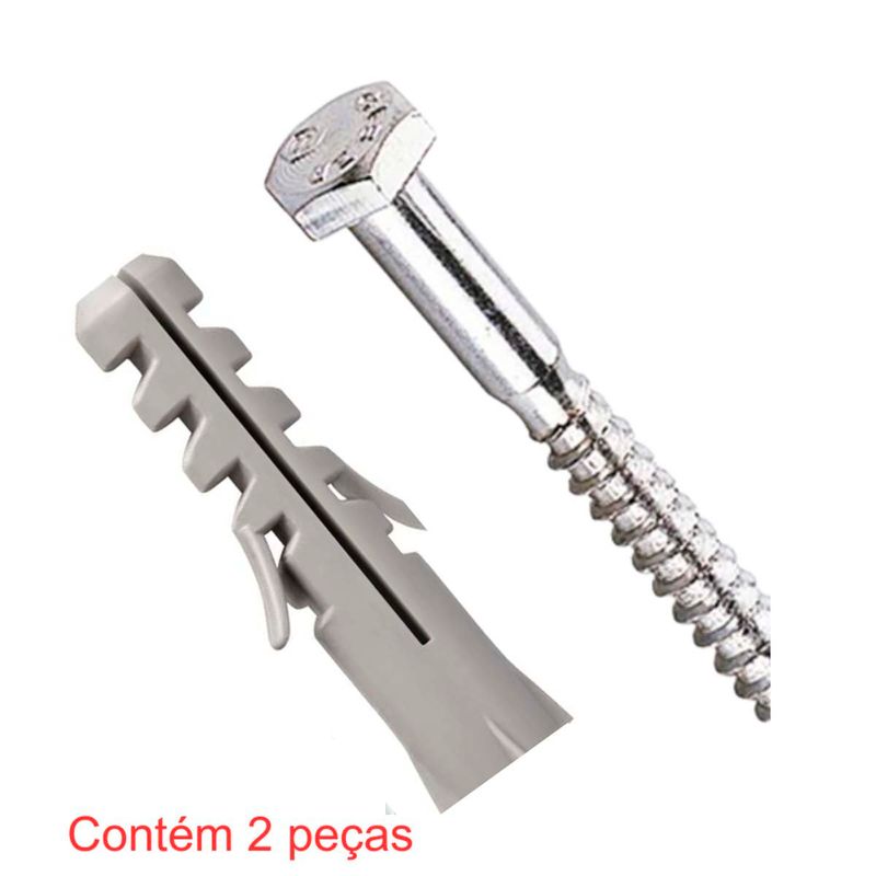 parafuso sextavado sforplast rosca soberba 5/16x65" + bucha nylon 12mm 2 peças (mp)