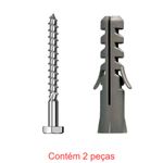 parafuso sextavado sforplast rosca soberba 5/16x65 + bucha plástica com aba 12mm 2 peças (mp)