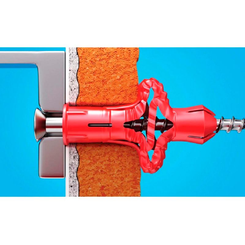 bucha mx 6mm + parafuso auto atarraxante panela fenda philips 4,2x38mm 10 peças - sforplast (mp)