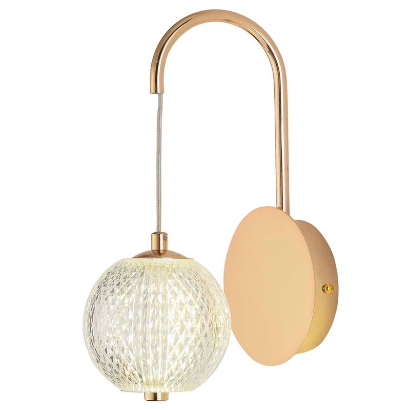 arandela led 3 em 1 bivolt 5w la300 dourada - nitrolux (mp)