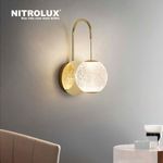 arandela led 3 em 1 bivolt 5w la300 dourada - nitrolux (mp)