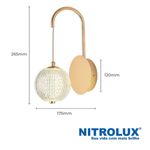 arandela led 3 em 1 bivolt 5w la300 dourada - nitrolux (mp)