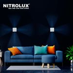 arandela led bivolt 6w 3000k luz amarela al14 branca - nitrolux (mp)