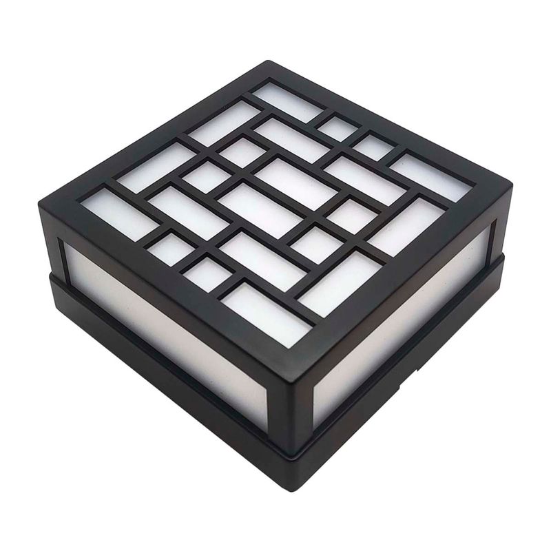 arandela led bivolt 8w 3000k luz amarela alq35 preta - nitrolux (mp)