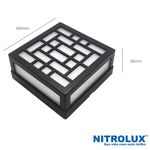 arandela led bivolt 8w 3000k luz amarela alq35 preta - nitrolux (mp)