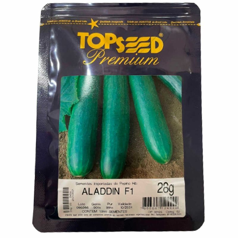 sementes de pepino aladdin híbrido topseed 1000 unidades (mp)