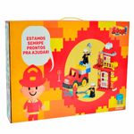 bloco de montar zoop toys 56 peças bombeiro (mp)