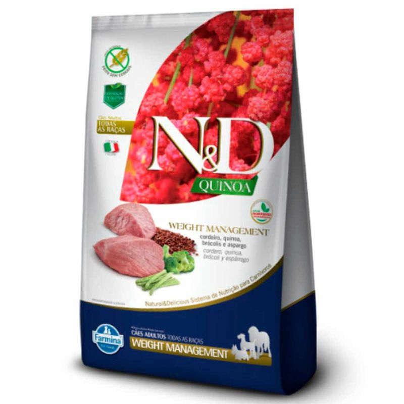 ração n&d quinoa cães adultos castrados cordeiro 800g (mp)