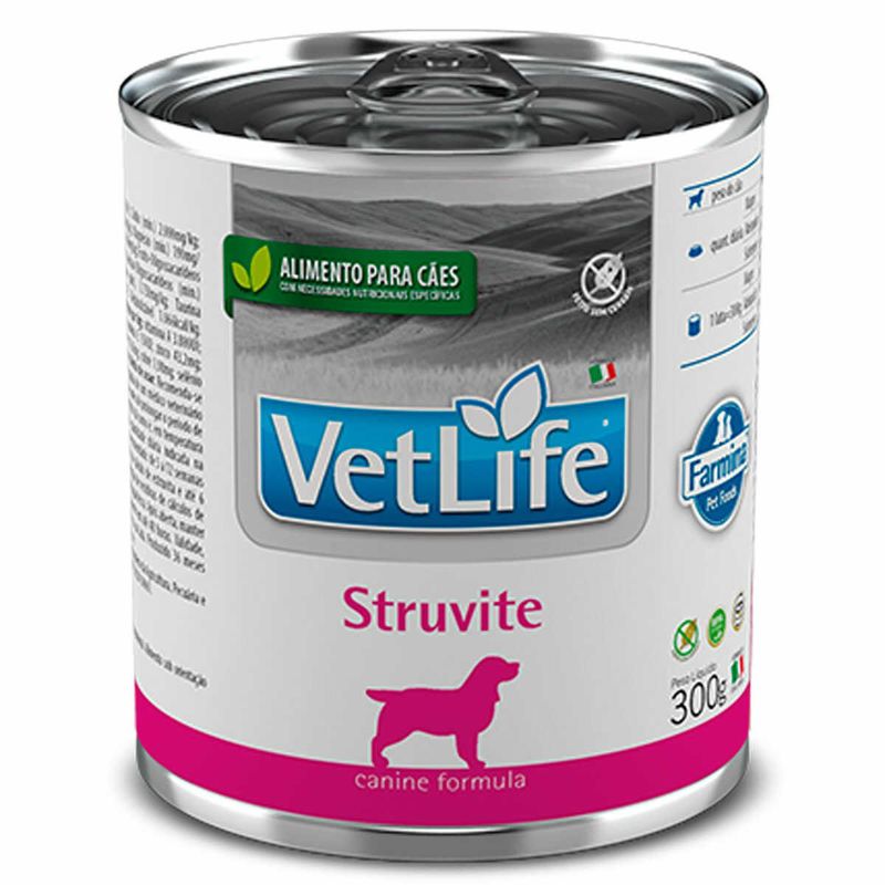 ração úmida vet life cães adultos struvite frango 300g (mp)