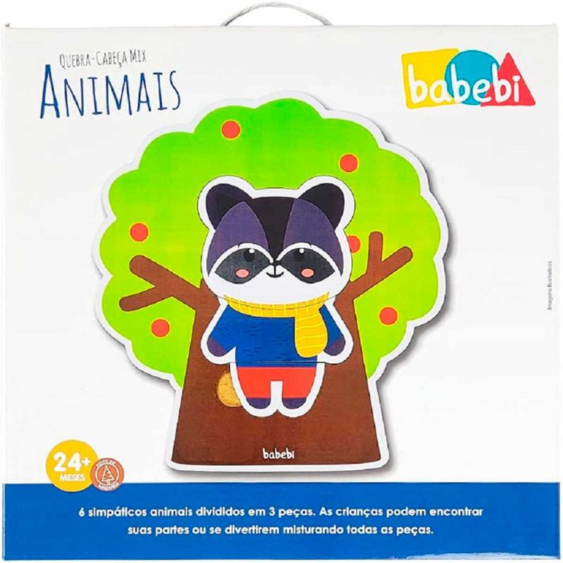 quebra-cabeça babebi mix animais (mp)