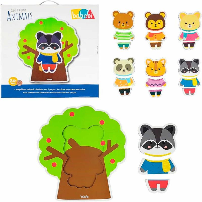 quebra-cabeça babebi mix animais (mp)