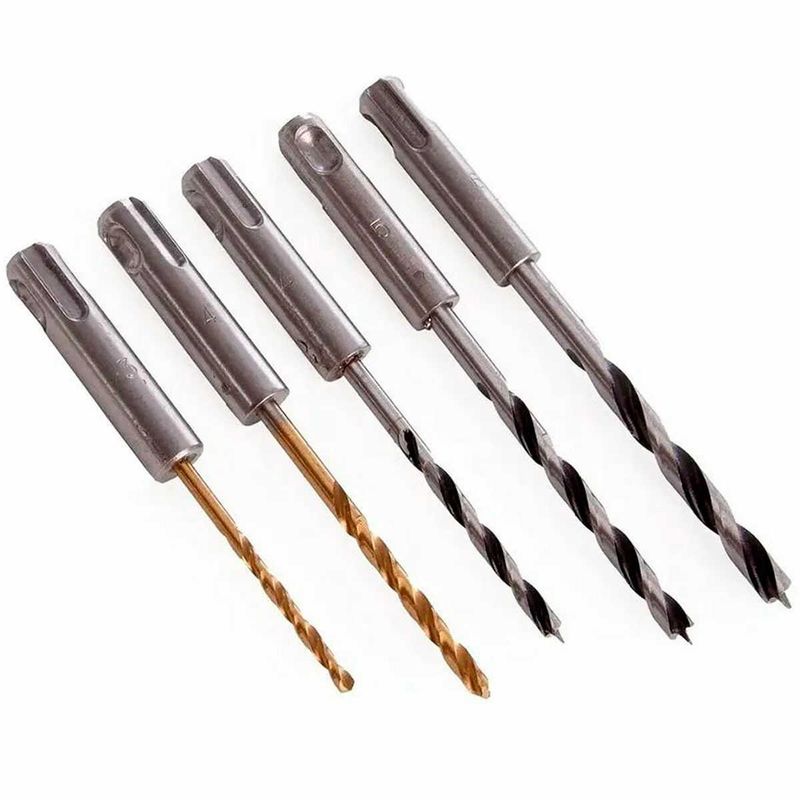 jogo de brocas makita sds-plus para metal e madeira b-57532 5 peças (mp)