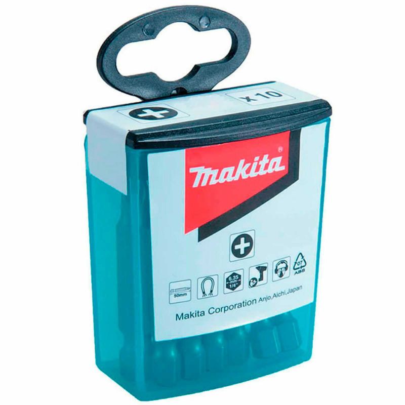 jogo de bits makita 2x50mm b-26244 10 peças (mp)