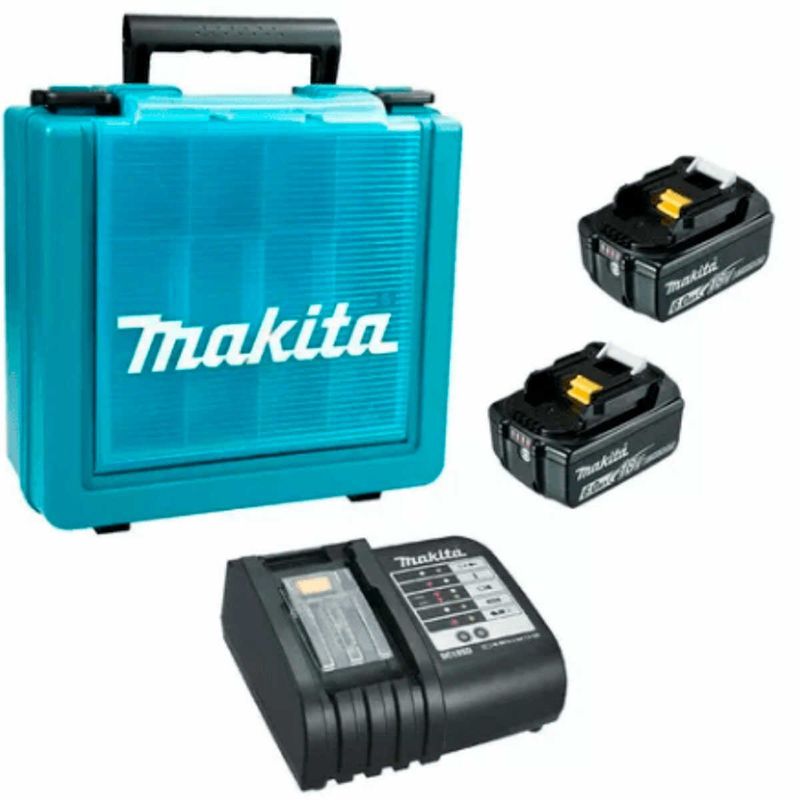 kit makita carregador dc18sd 2 baterias bl1860b maleta kitmak1860b (mp)